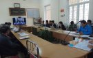Thị trấn Lam Sơn tổ chức hội nghị trực tuyến phòng chống dịch Covid-19