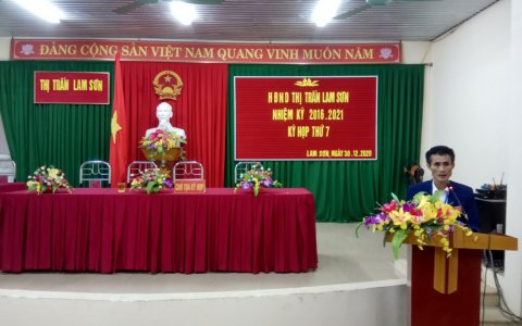 HĐND thị trấn Lam Sơn nhiệm kỳ 2016-2021 tổ chức kỳ họp thứ 7
