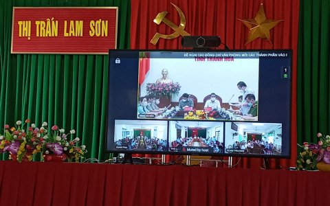 Hội nghị trược tuyến toàn tỉnh Thanh Hóa về công tác phòng chống dịch Covid-19