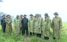 Phó trưởng Ban Tổ chức Trung ương Đỗ Trọng Hưng kiểm tra công tác ứng phó với bão số 3 tại huyện Thọ Xuân